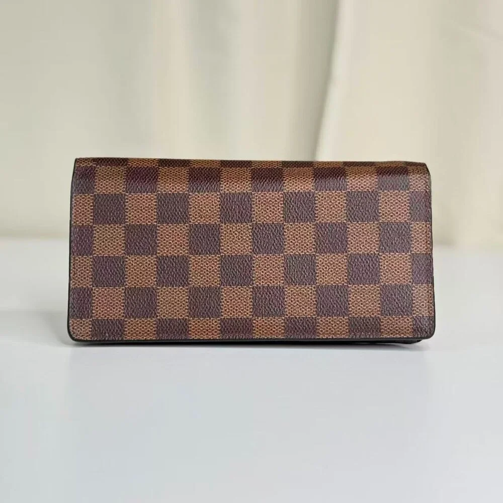 Louis Vuitton Damier Ebene Wallet with Classic Checkerboard Design